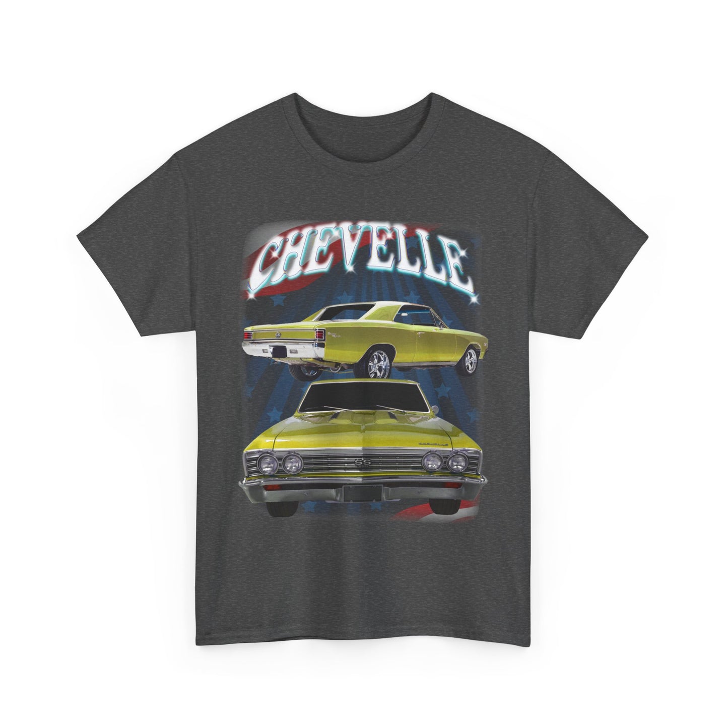 Yellow 1967 Chevelle Unisex Heavy Cotton Tee T Shirt muscle car Great Gift