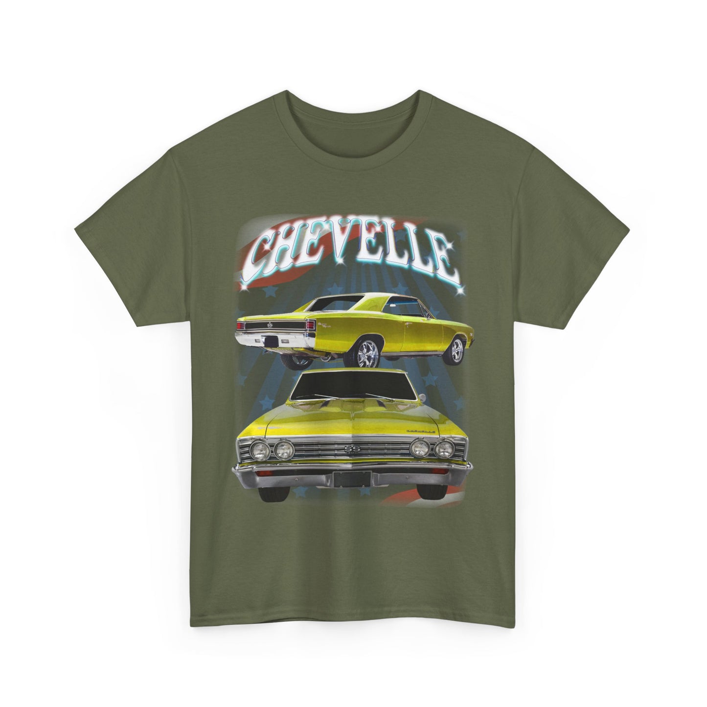 Yellow 1967 Chevelle Unisex Heavy Cotton Tee T Shirt muscle car Great Gift
