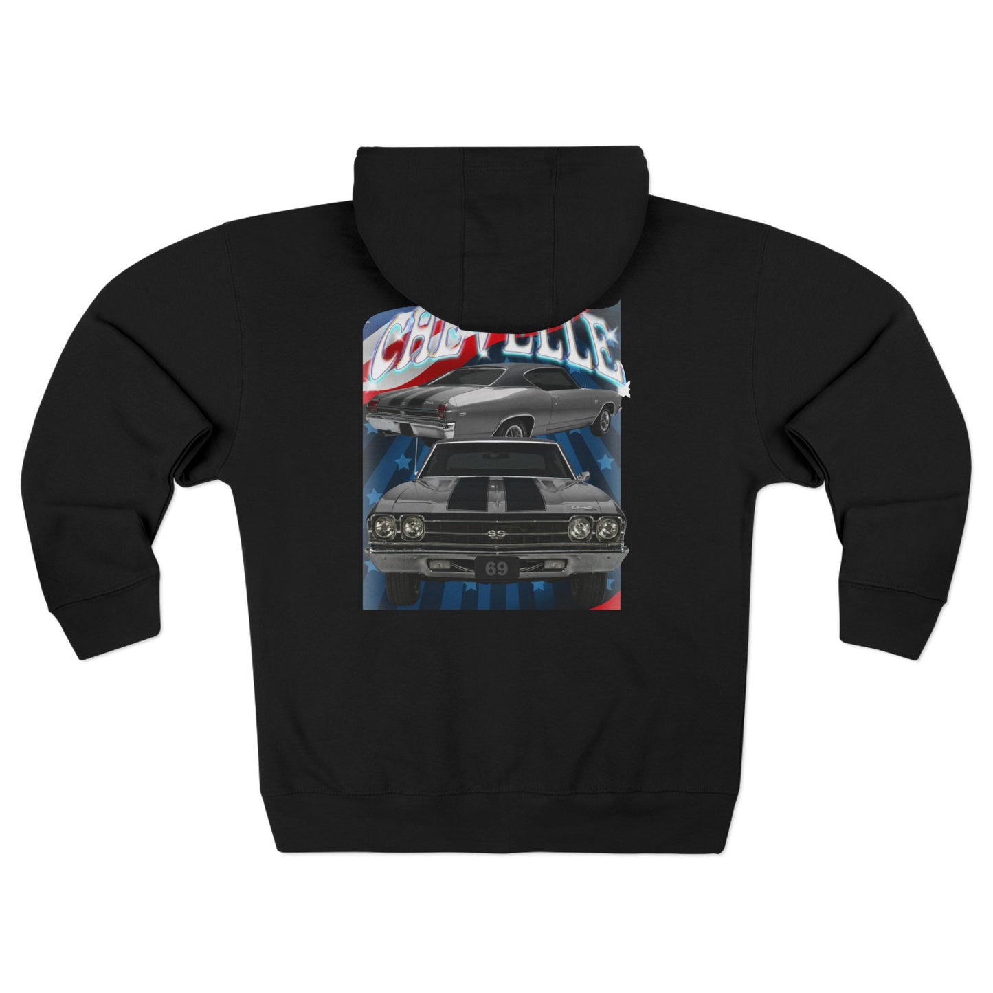 Grey Silver 1969,black stripes,Chevelle Heavy Full Zip Hoodie Sweatshirt,gift