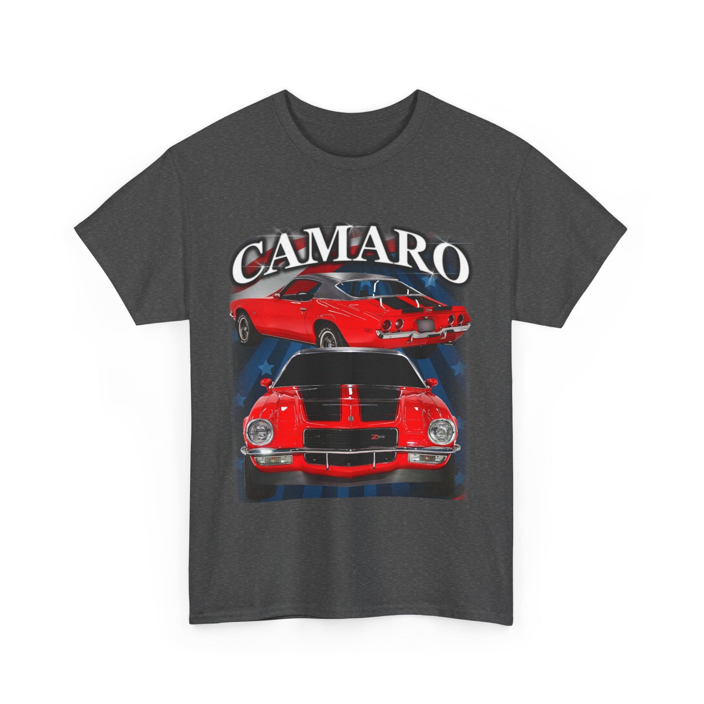 Red Black Stripe 1970 Camaro Unisex Heavy Cotton Tee T Shirt muscle car Gift