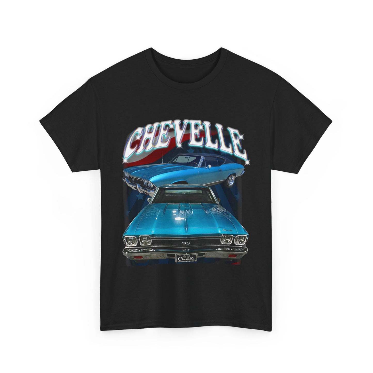 Turquoise Blue Green 1968 Chevelle Unisex Heavy Cotton Tee T Shirt Great Gift