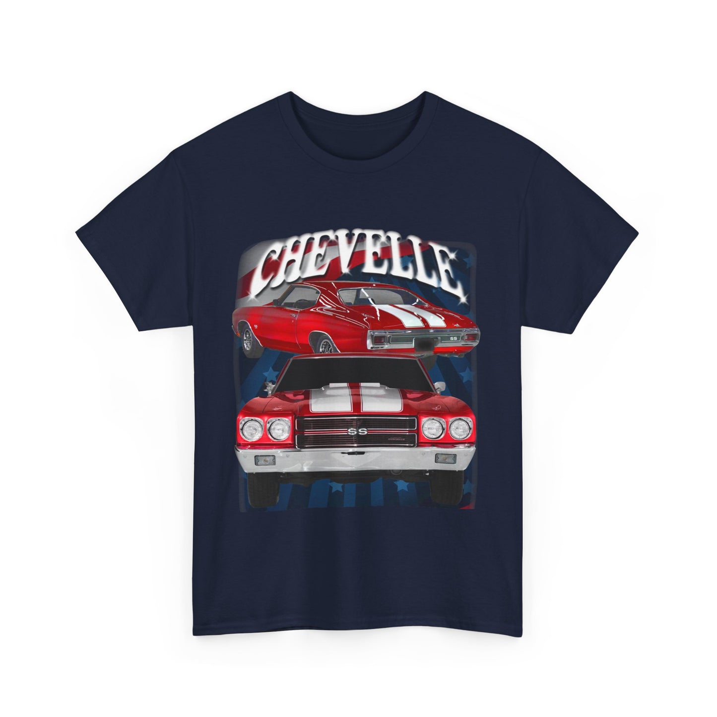 Red w White Stripe 1970 Chevelle Unisex Heavy Cotton Tee T Shirt muscle car Gift