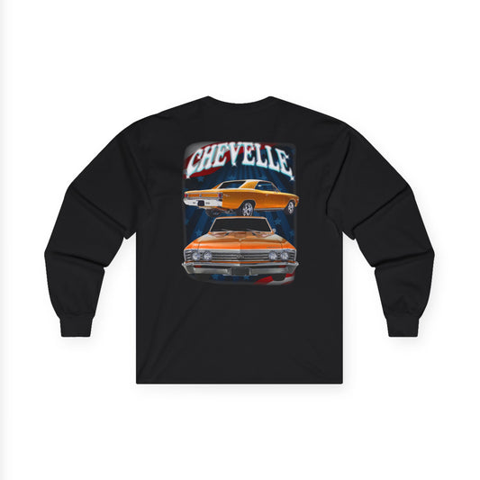 Orange 1967 Chevelle  Ultra Cotton Long Sleeve Tee T Shirt Great Gift