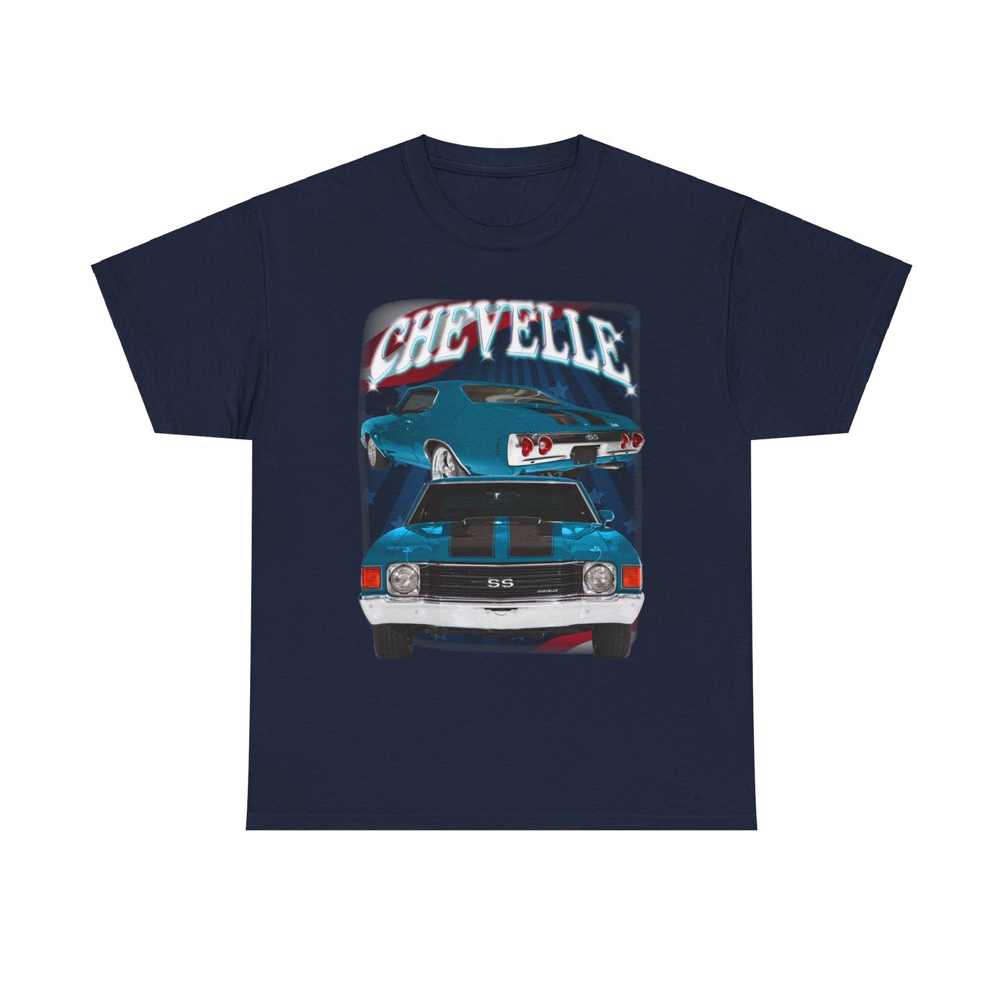 Blue 1972 Chevelle Unisex Heavy Cotton Tee T Shirt muscle car Great Gift