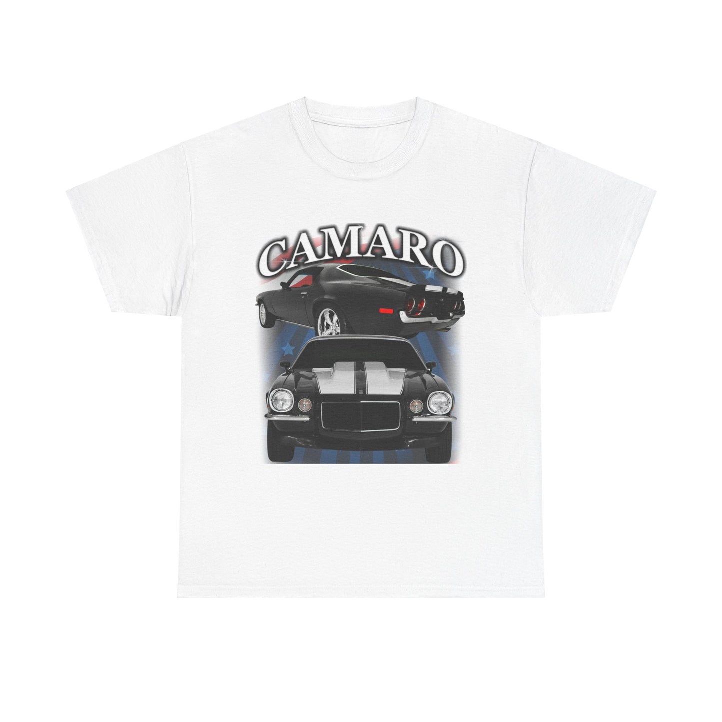 Black w white Stripe 1970 Camaro Unisex Heavy Cotton Tee T Shirt muscle car Gift