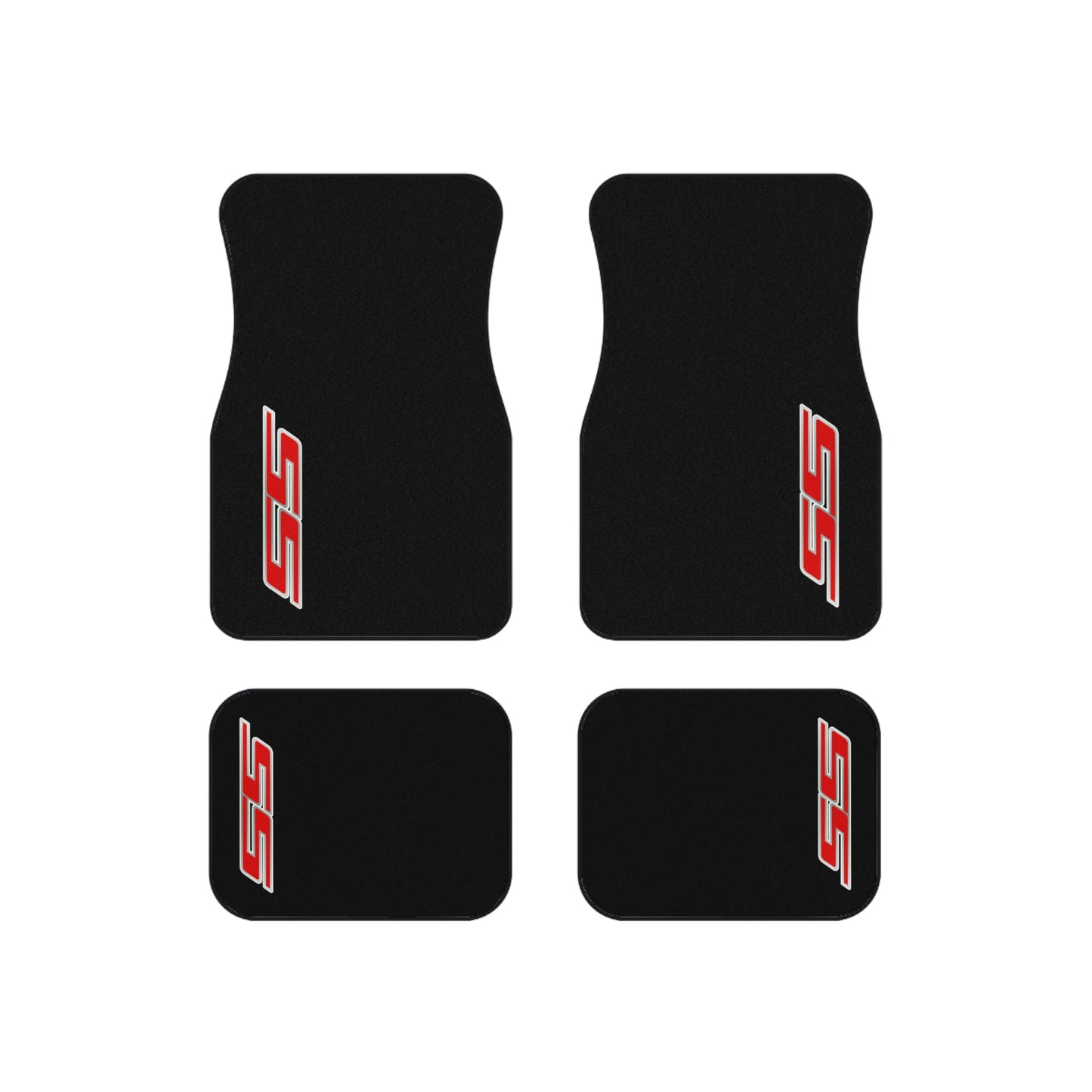SS Logo, Camaro Silverado Corvette, Set of 4 Car Mats,Gift,Thin V2