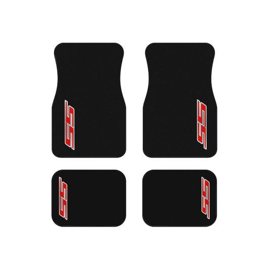 SS Logo, Camaro Silverado Corvette, Set of 4 Car Mats,Gift,Thin V2