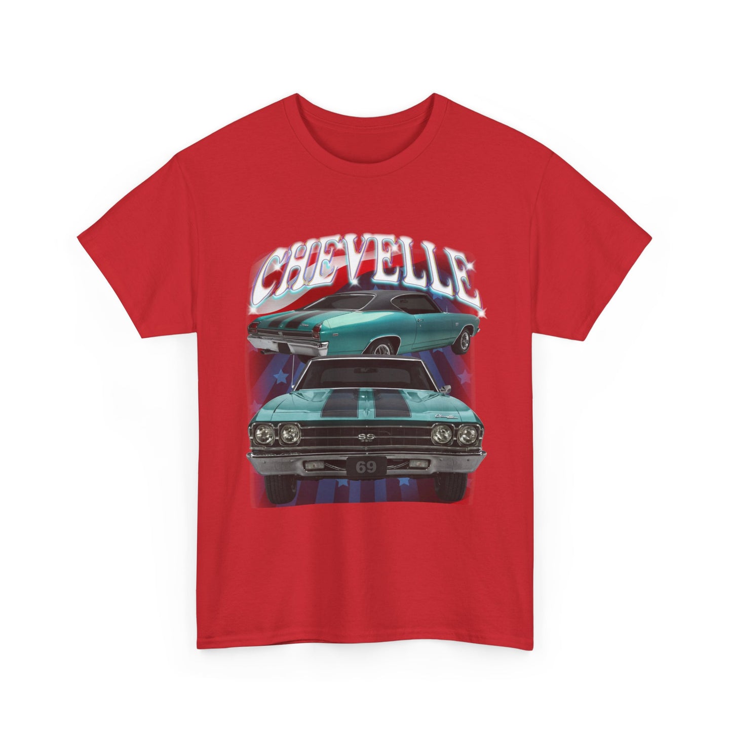 1969 Turquoise,black stripes,Chevelle Unisex Heavy Cotton Tee T Shirt Great Gift