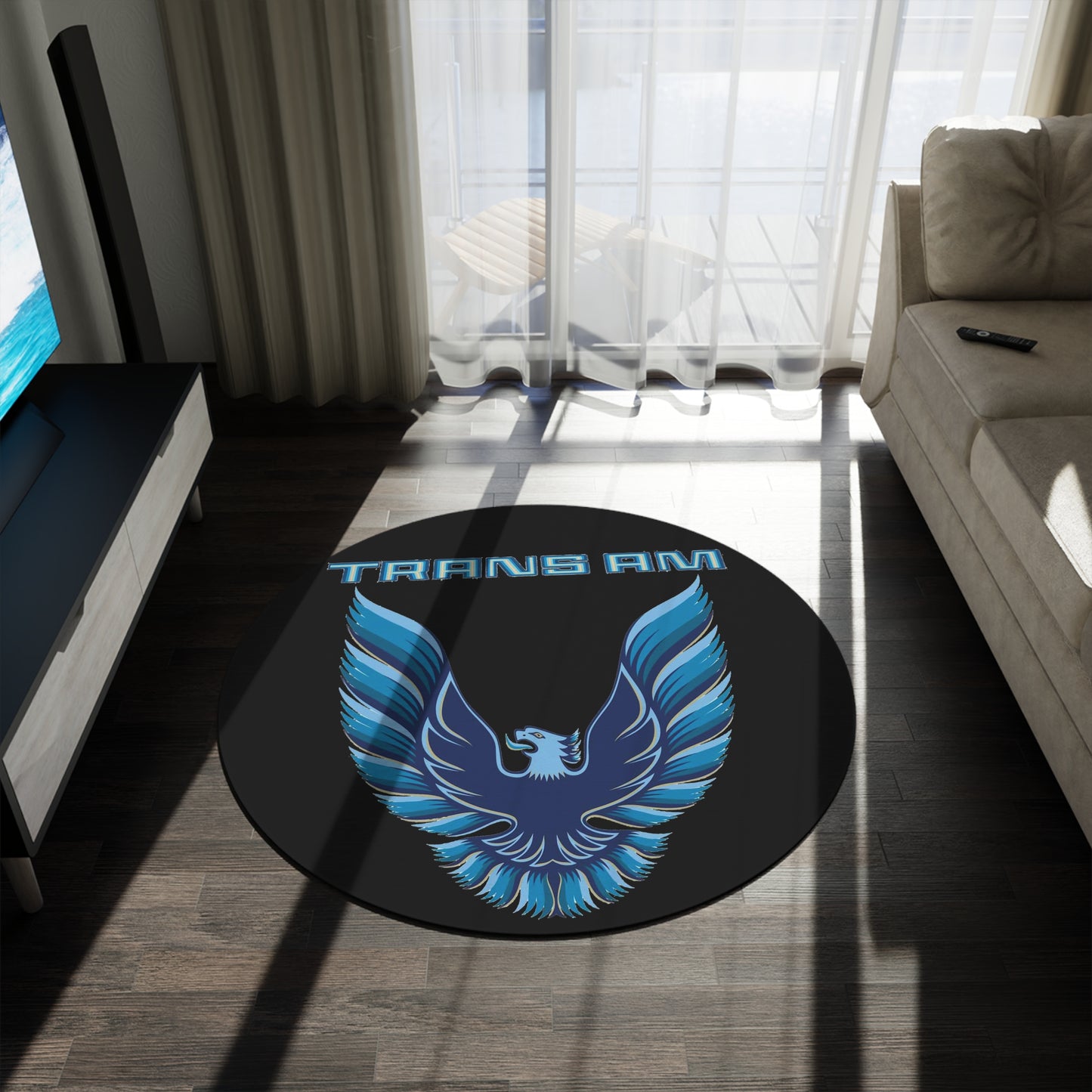 Blue Logo 10th Anniversary Trans Am Round Rug Gift Home Decor