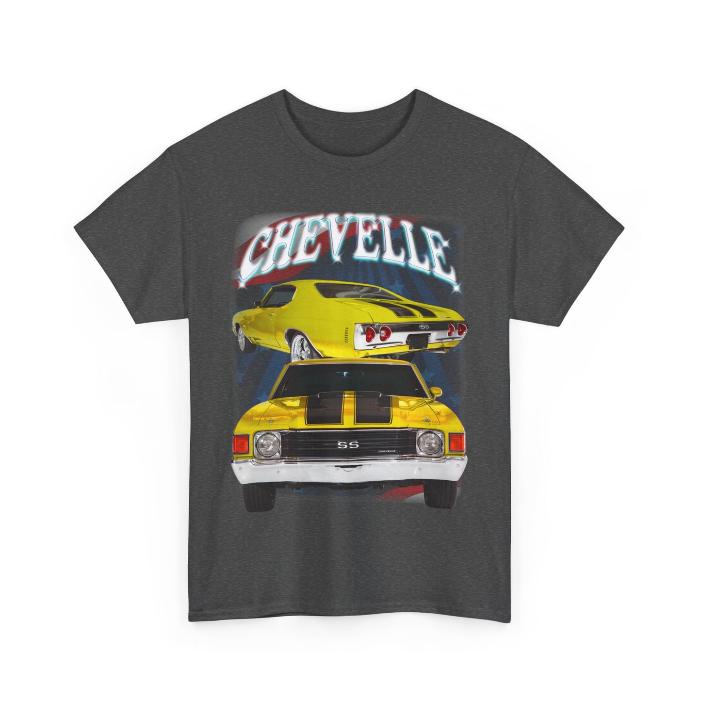 Yellow 1972 Chevelle Unisex Heavy Cotton Tee T Shirt muscle car Great Gift