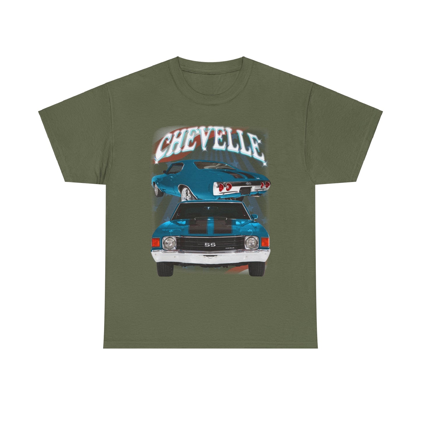 Blue 1972 Chevelle Unisex Heavy Cotton Tee T Shirt muscle car Great Gift