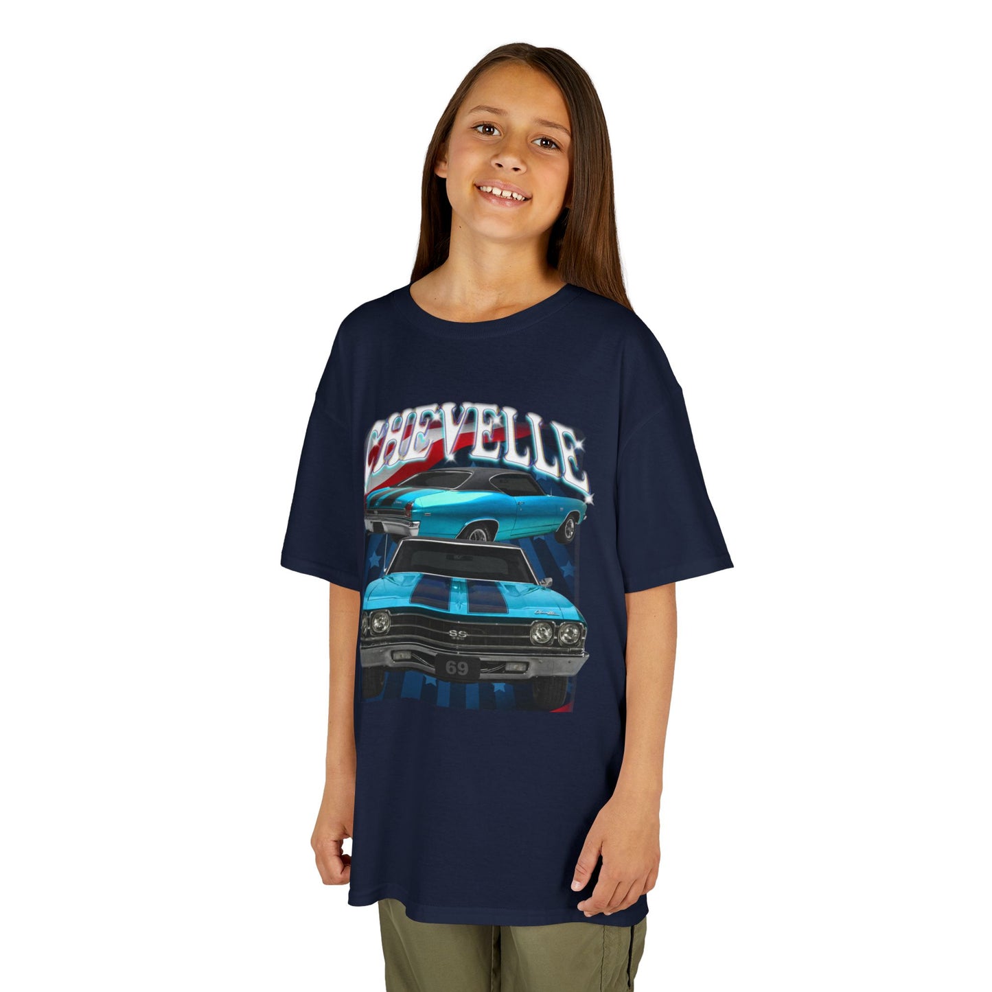 Turquoise Blue Green 1969 Chevelle Kids Heavy Cotton Tee T Shirt Great Gift