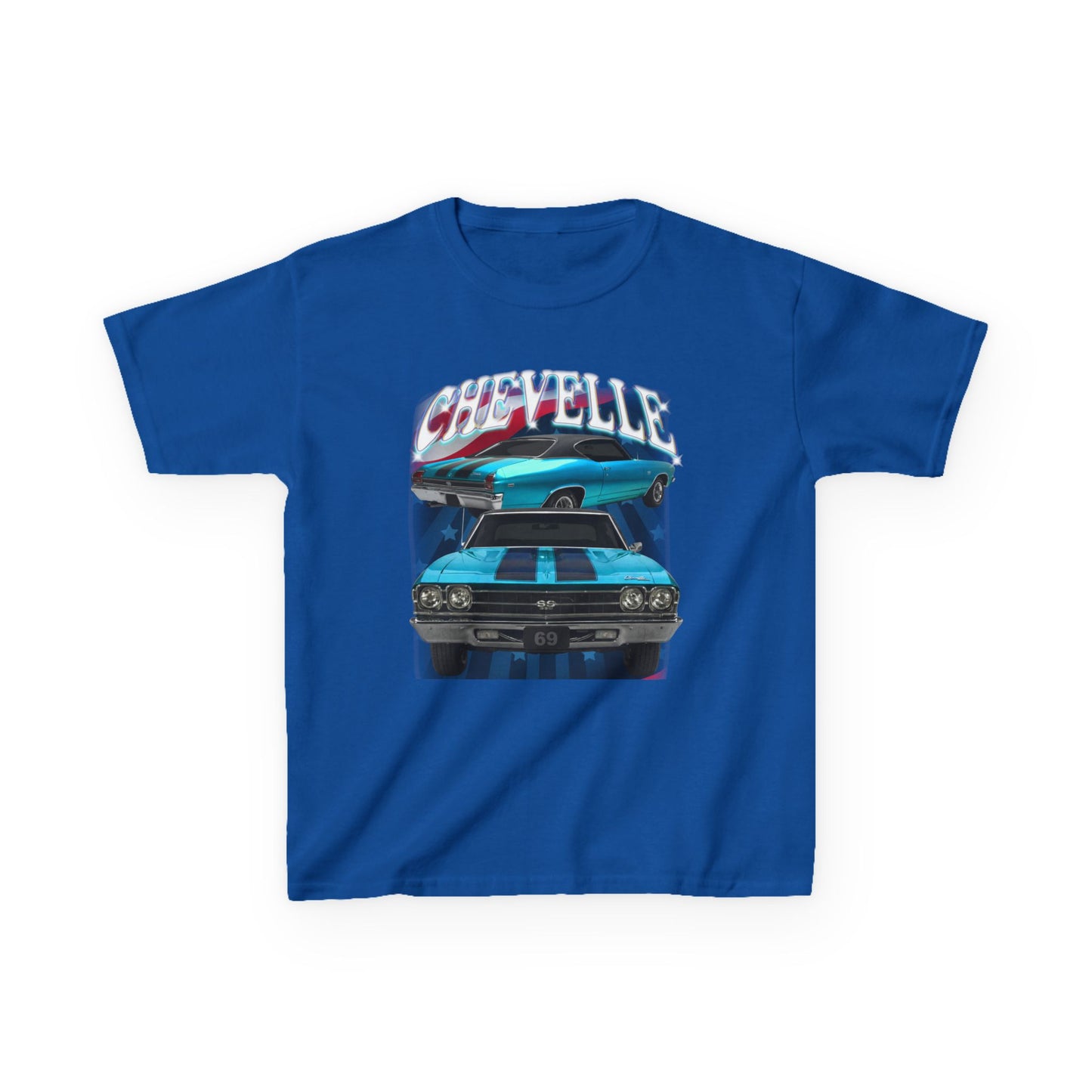 Turquoise Blue Green 1969 Chevelle Kids Heavy Cotton Tee T Shirt Great Gift