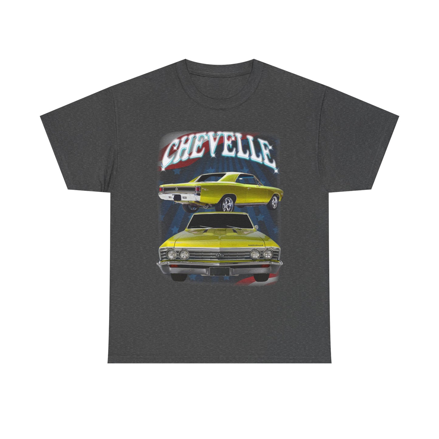 Yellow 1967 Chevelle Unisex Heavy Cotton Tee T Shirt muscle car Great Gift