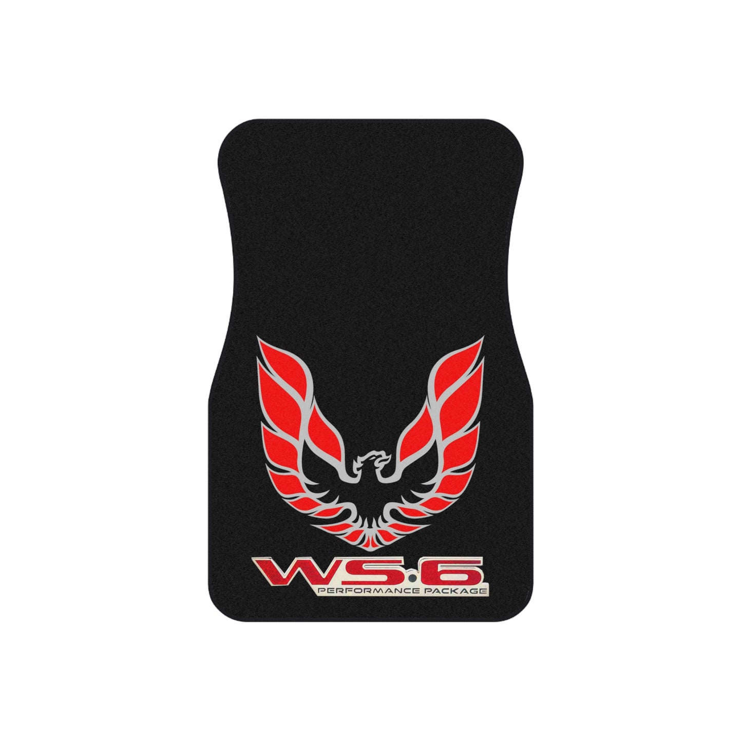 Dark Grey, WS-6 WS6, Red Logo, Firebird Trans Am, Set of 2 Car Mats,Gift