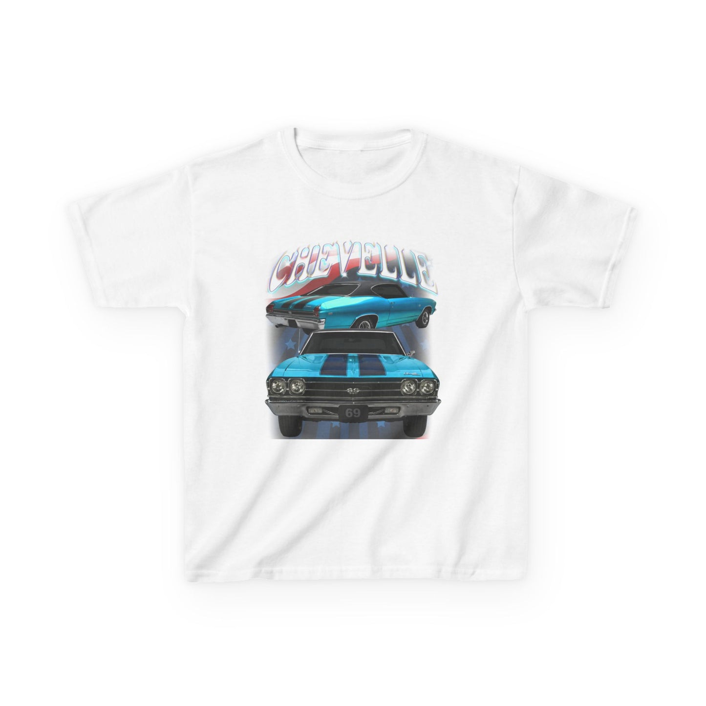 Turquoise Blue Green 1969 Chevelle Kids Heavy Cotton Tee T Shirt Great Gift