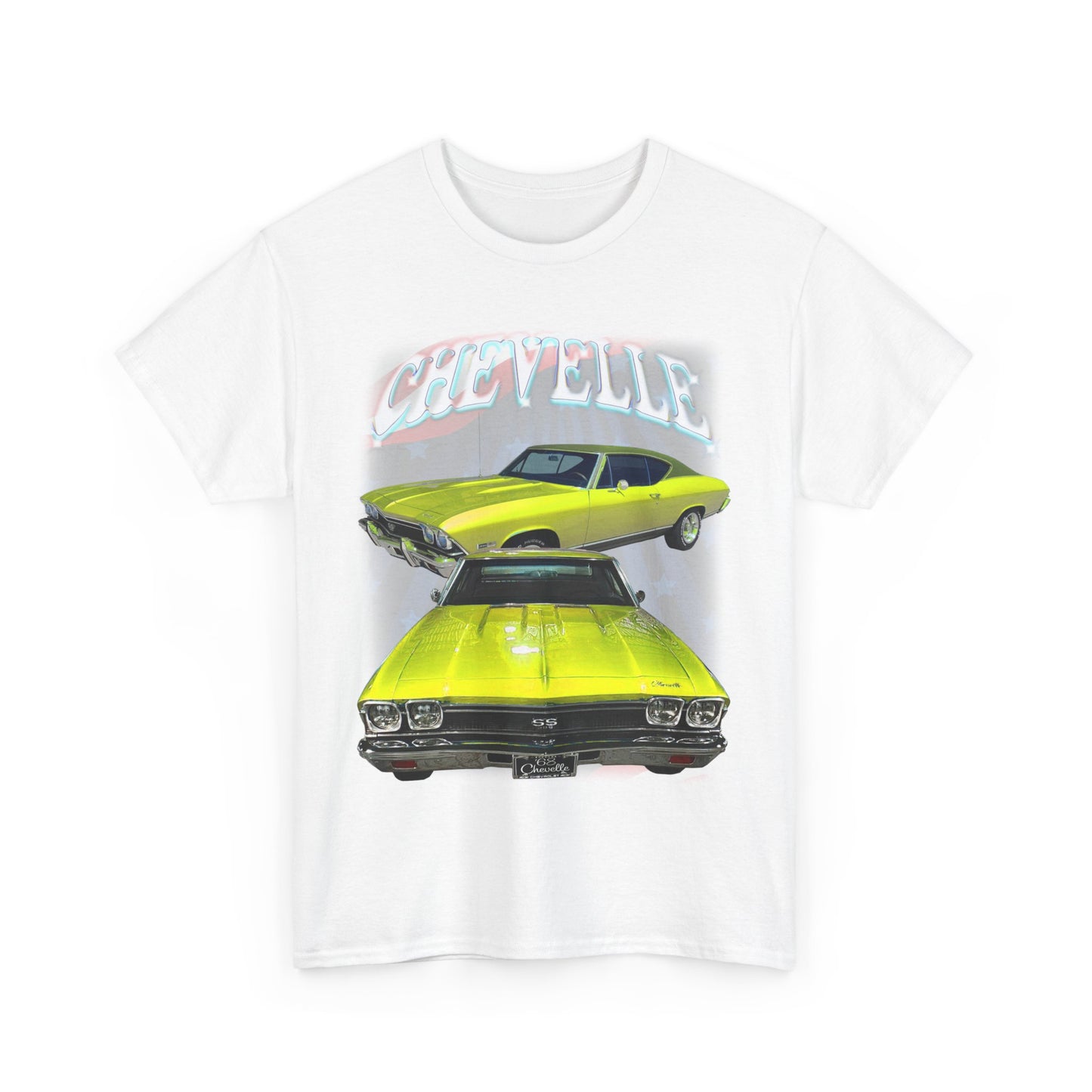 Yellow 1968 Chevelle Unisex Heavy Cotton Tee T Shirt muscle car Great Gift