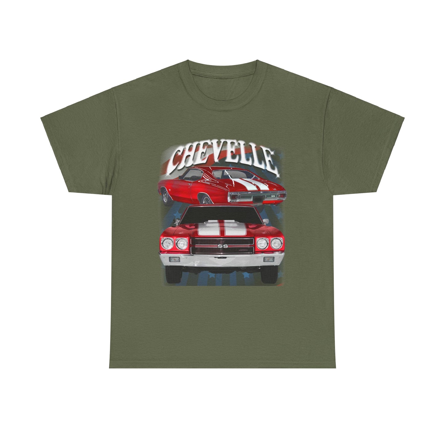 Red w White Stripe 1970 Chevelle Unisex Heavy Cotton Tee T Shirt muscle car Gift