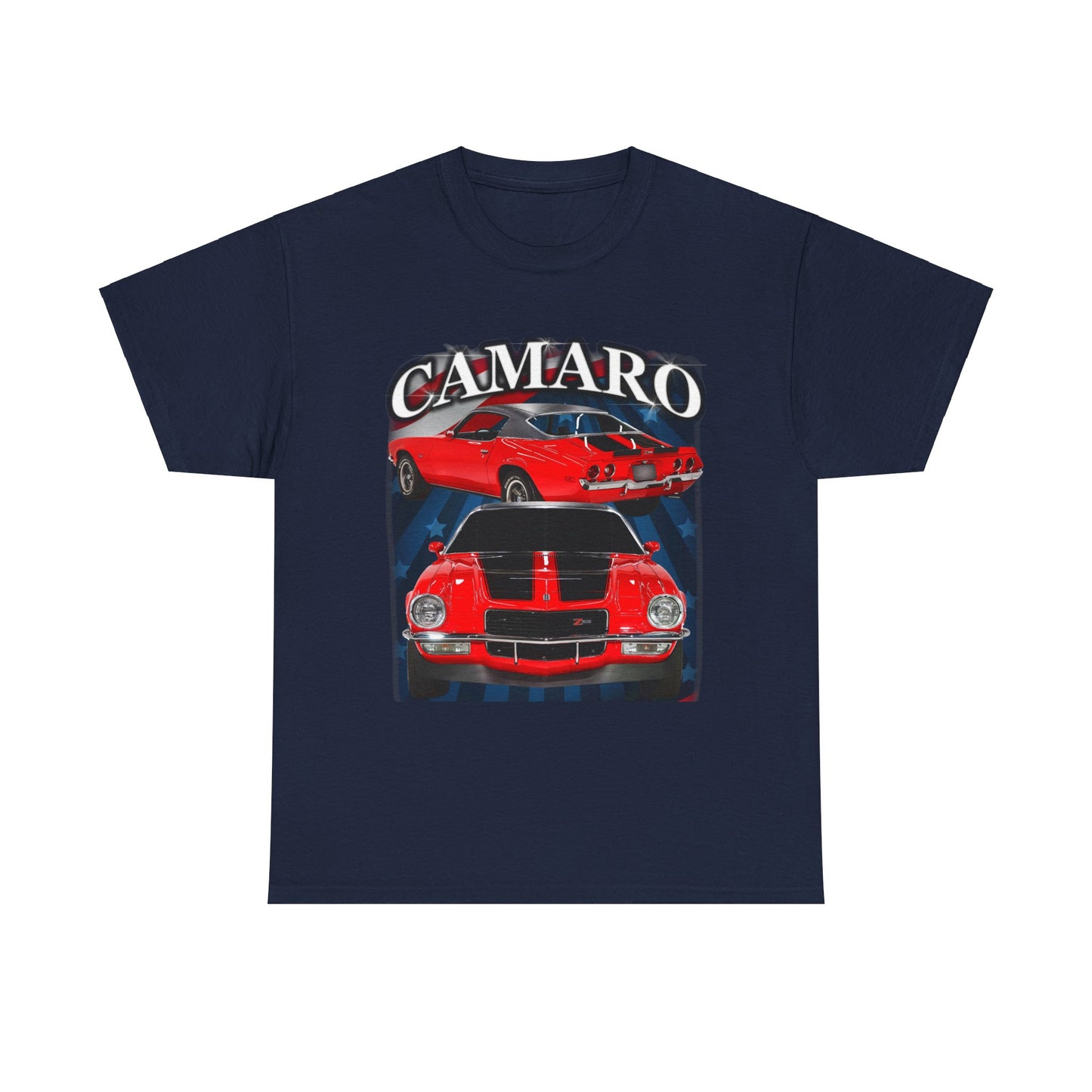 Red Black Stripe 1970 Camaro Unisex Heavy Cotton Tee T Shirt muscle car Gift