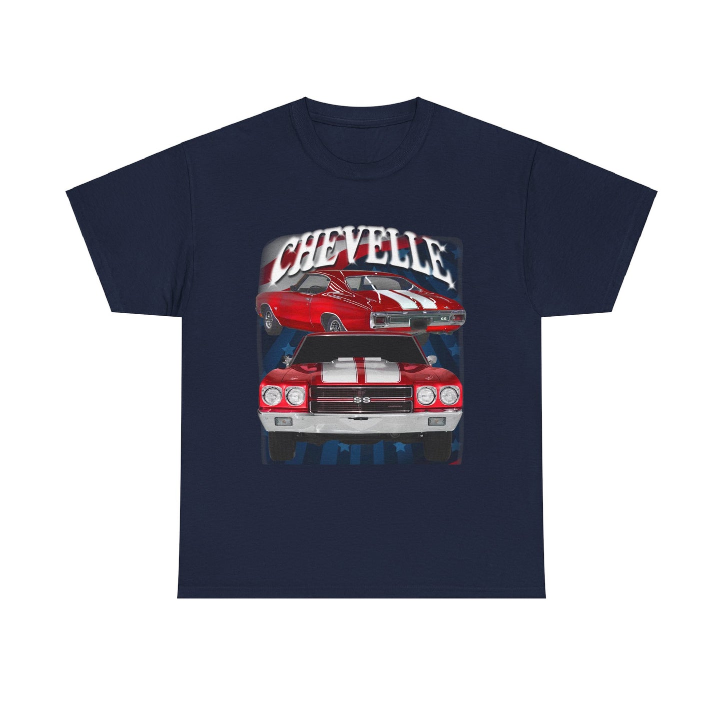 Red w White Stripe 1970 Chevelle Unisex Heavy Cotton Tee T Shirt muscle car Gift