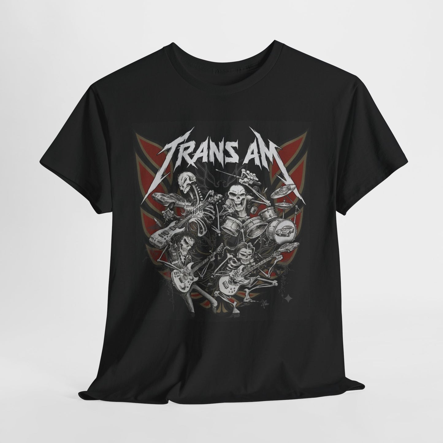 Trans AM Classic Muscle Car Guy Gift, T Shirt Tshirt Skull Guitar v2