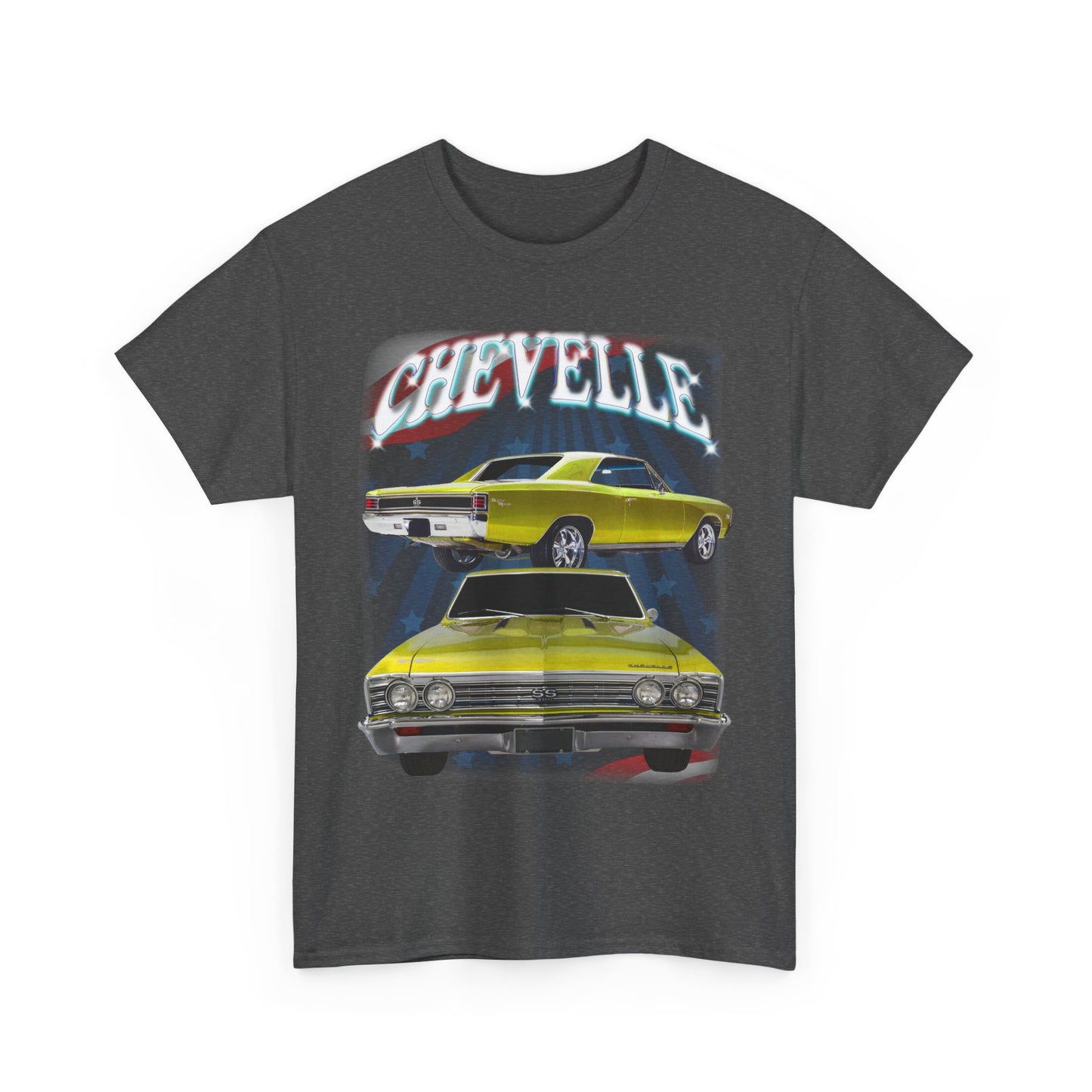 Yellow 1967 Chevelle Unisex Heavy Cotton Tee T Shirt muscle car Great Gift