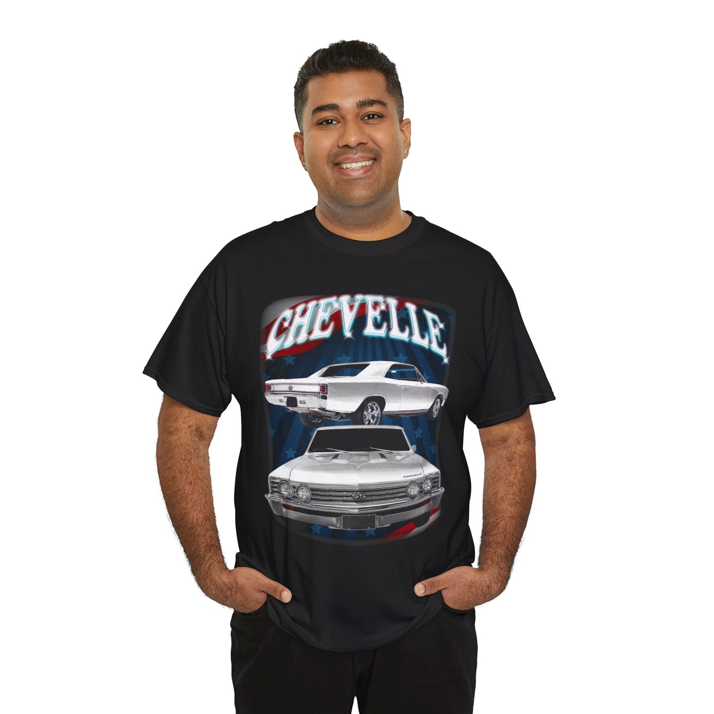 White 1967 Chevelle Unisex Heavy Cotton Tee T Shirt muscle car Great Gift