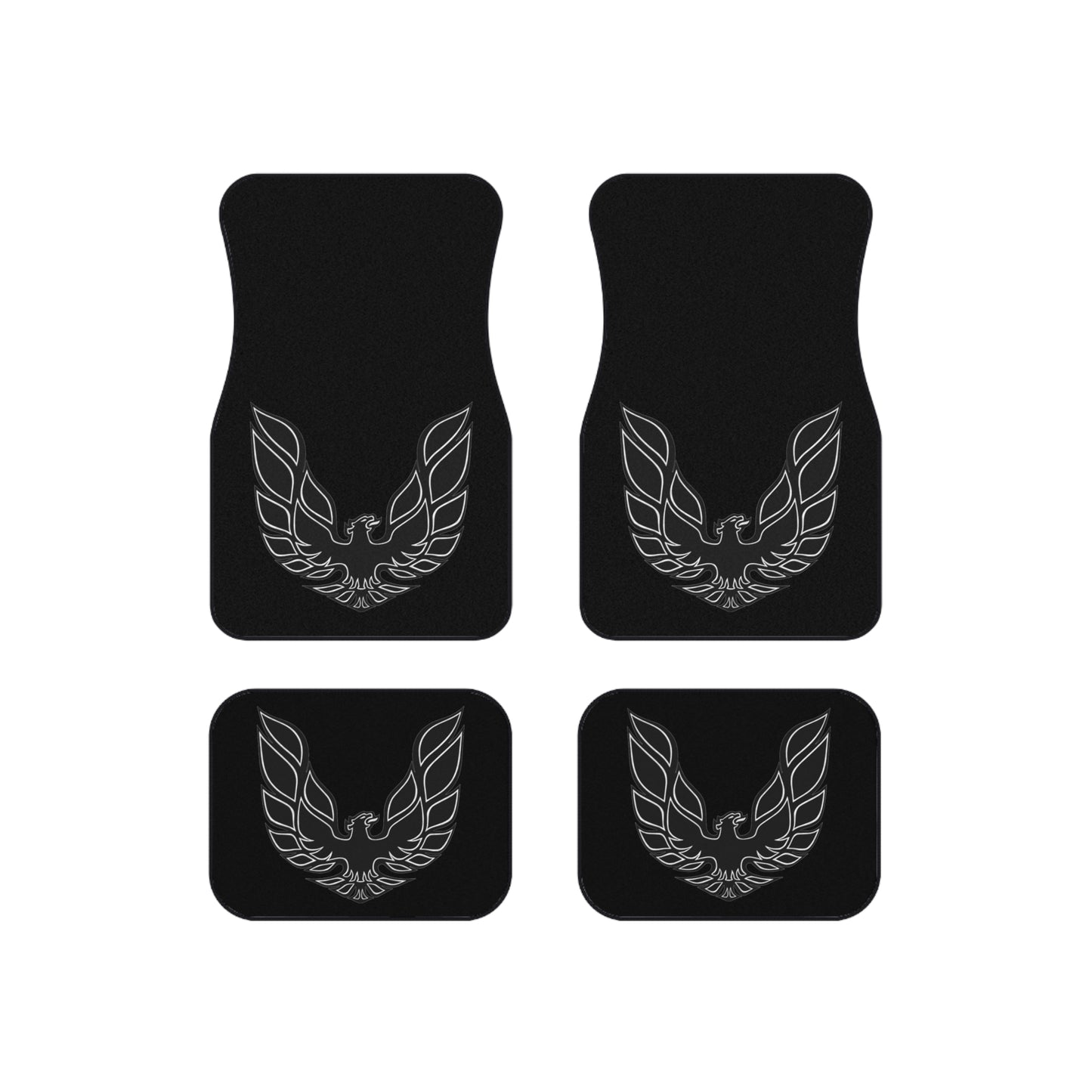 Dark Grey, WS-6 WS6, Grey Logo, Firebird Trans Am, Set of 4 Car Mats,Gift