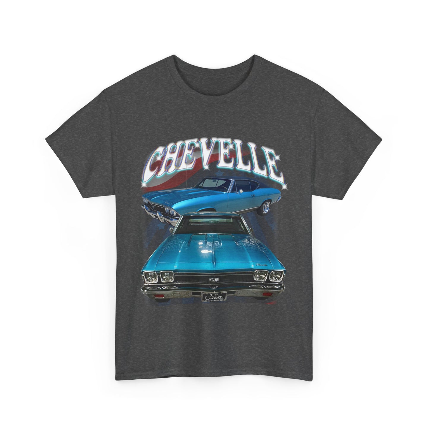 Turquoise Blue Green 1968 Chevelle Unisex Heavy Cotton Tee T Shirt Great Gift