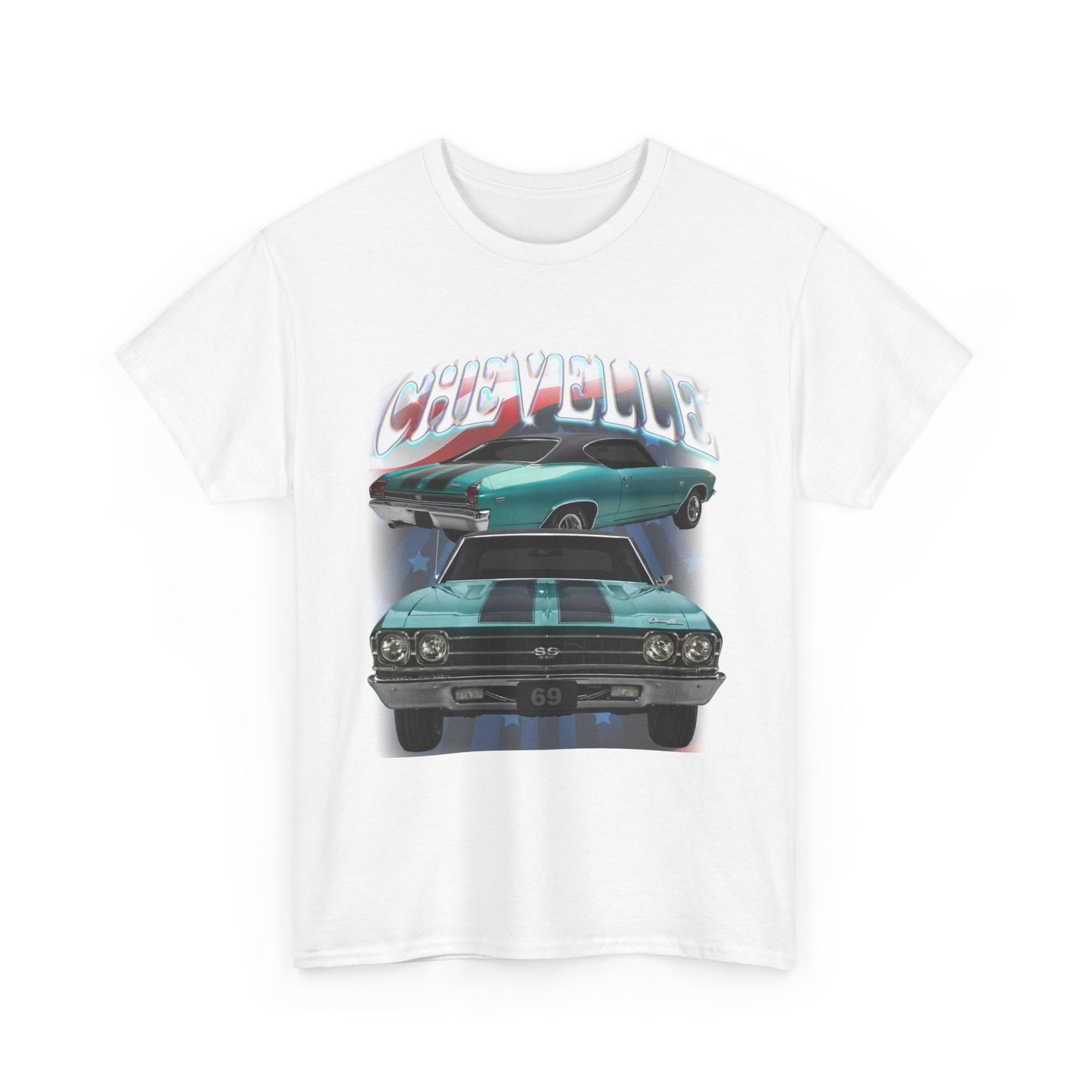 1969 Turquoise,black stripes,Chevelle Unisex Heavy Cotton Tee T Shirt Great Gift