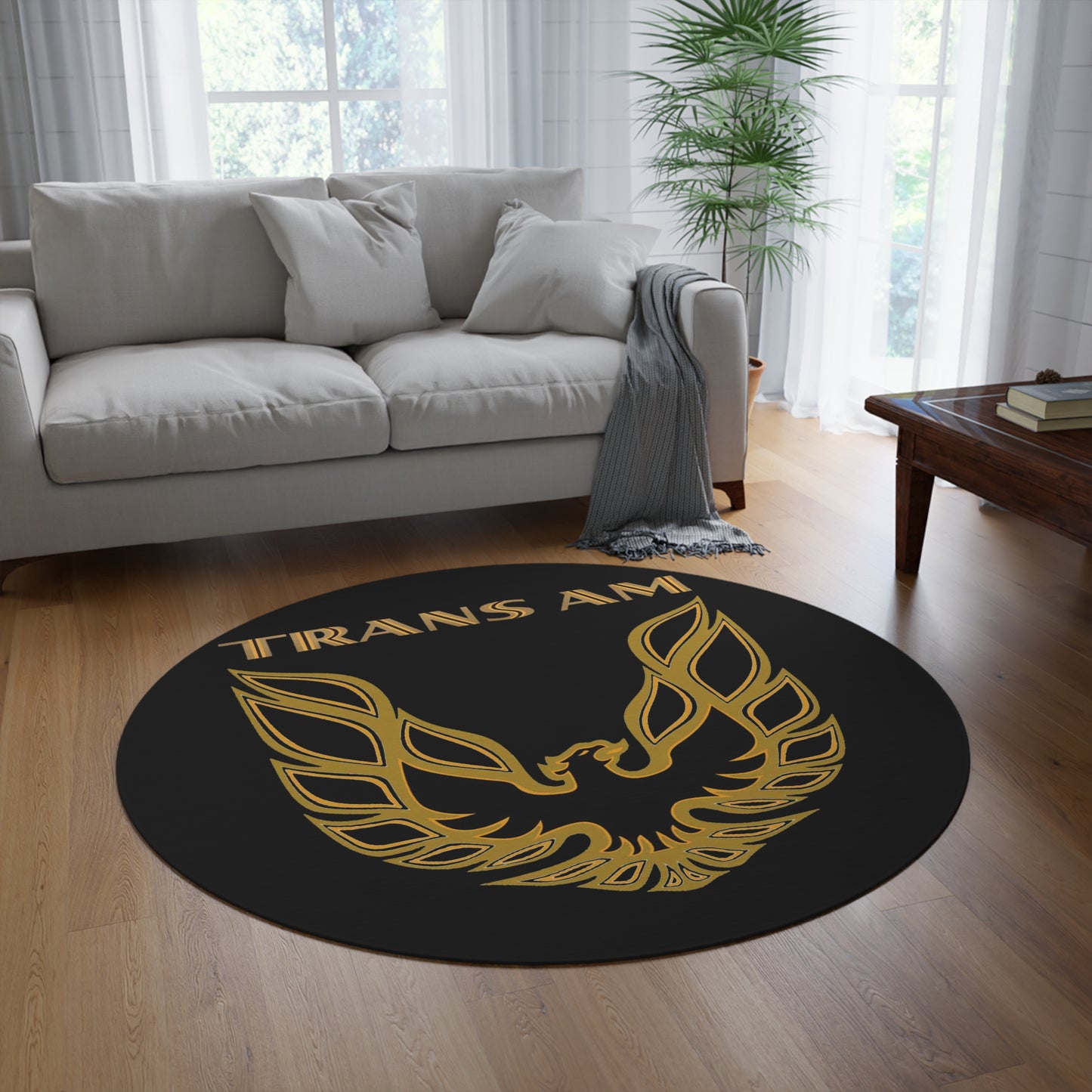 Round Rug WS6 Firebird Trans Am Car Guy Gift Man Cave