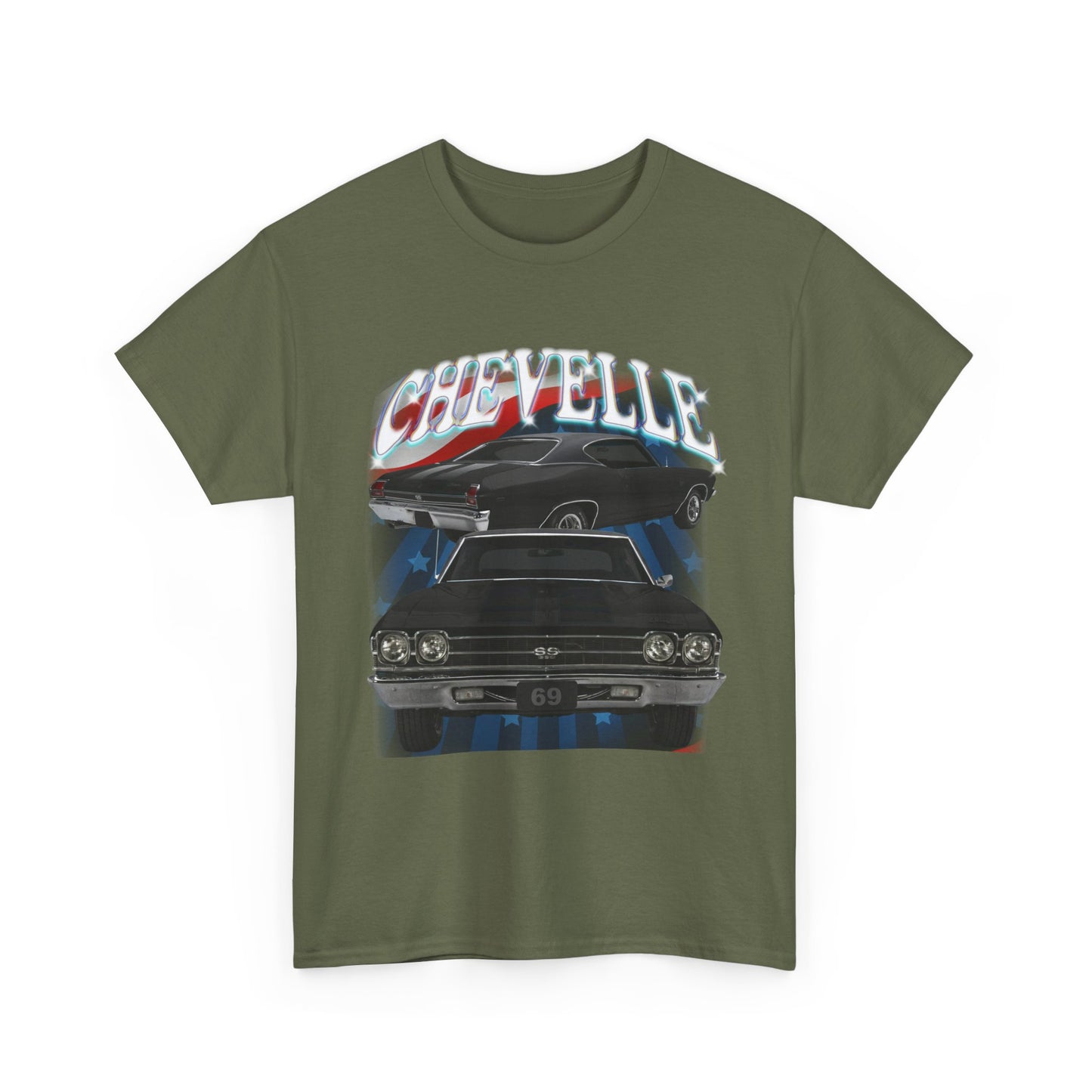 Black 1969,black stripes,Chevelle Heavy Cotton Tee T Shirt,Gift