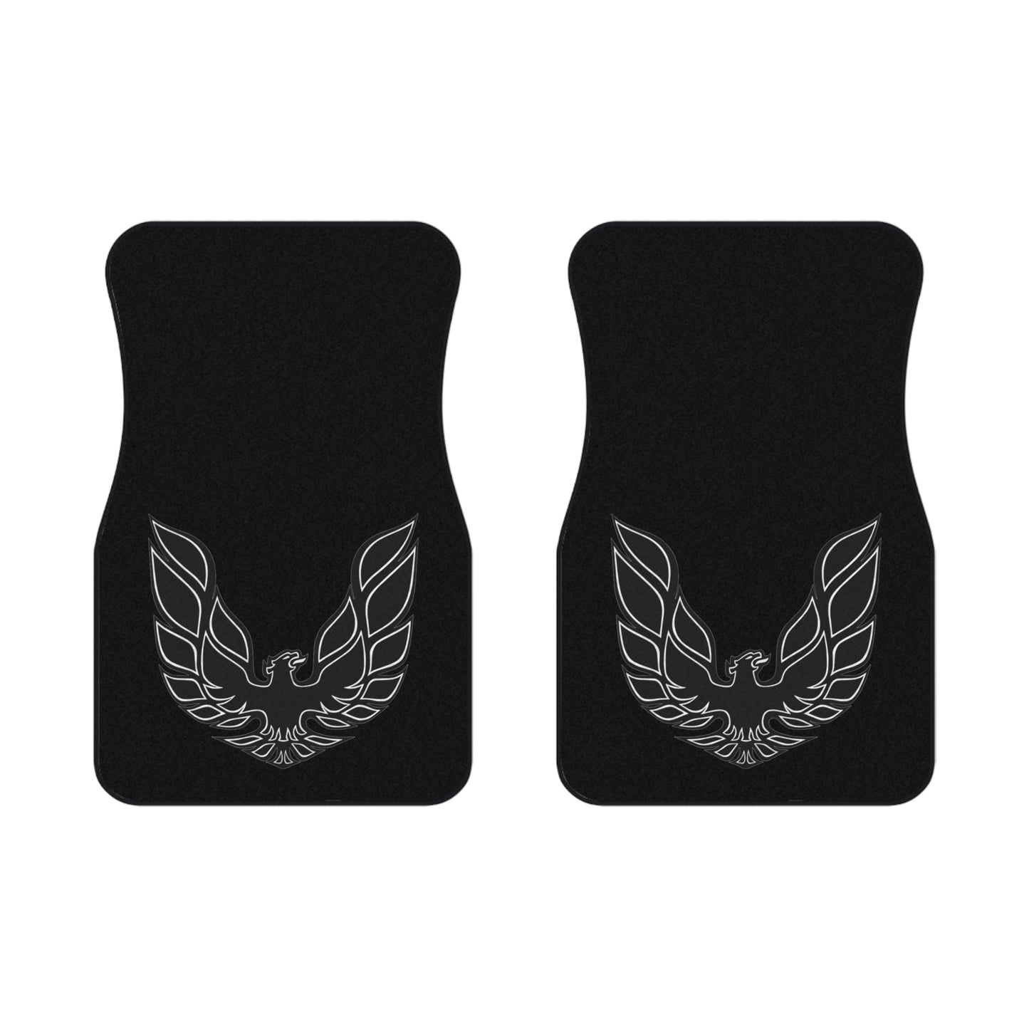 Dark Grey, WS-6 WS6, Black Grey Logo, Firebird Trans Am, Set of 2 Mats,Car,Gift