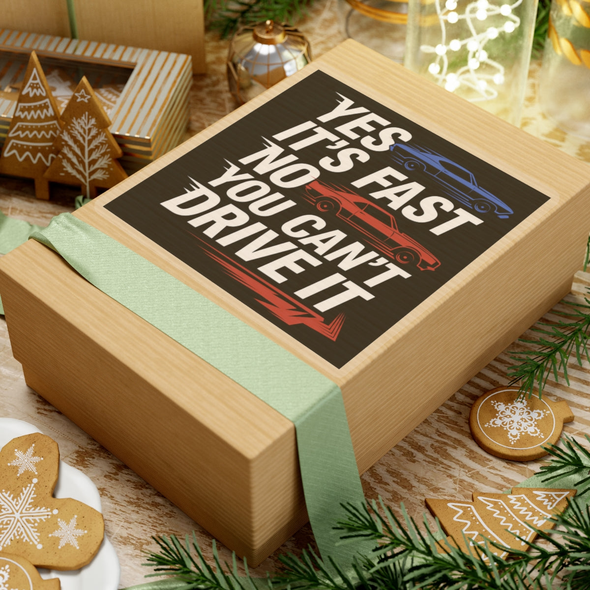 YES IT'S FAST.NO YOU CAN'T DRIVE IT,Chevelle SS Car,Gift,Kiss-Cut Stickers Black