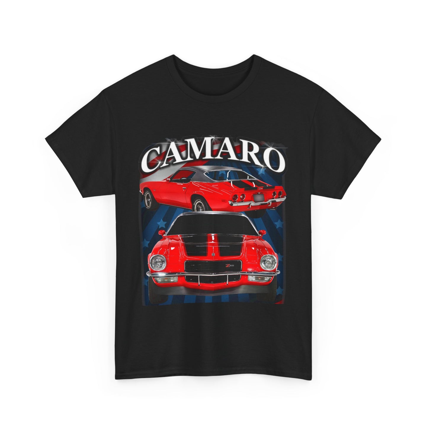 Red Black Stripe 1970 Camaro Unisex Heavy Cotton Tee T Shirt muscle car Gift