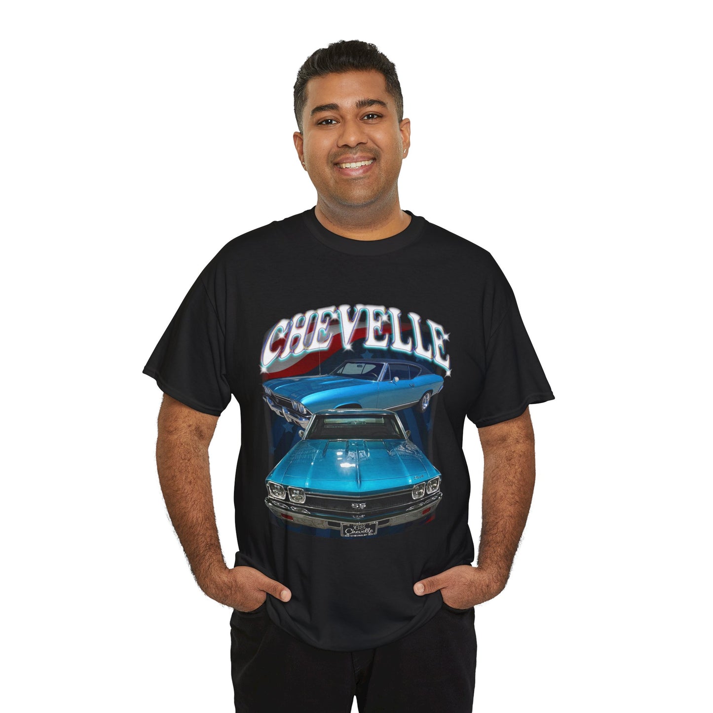 Turquoise Blue Green 1968 Chevelle Unisex Heavy Cotton Tee T Shirt Great Gift