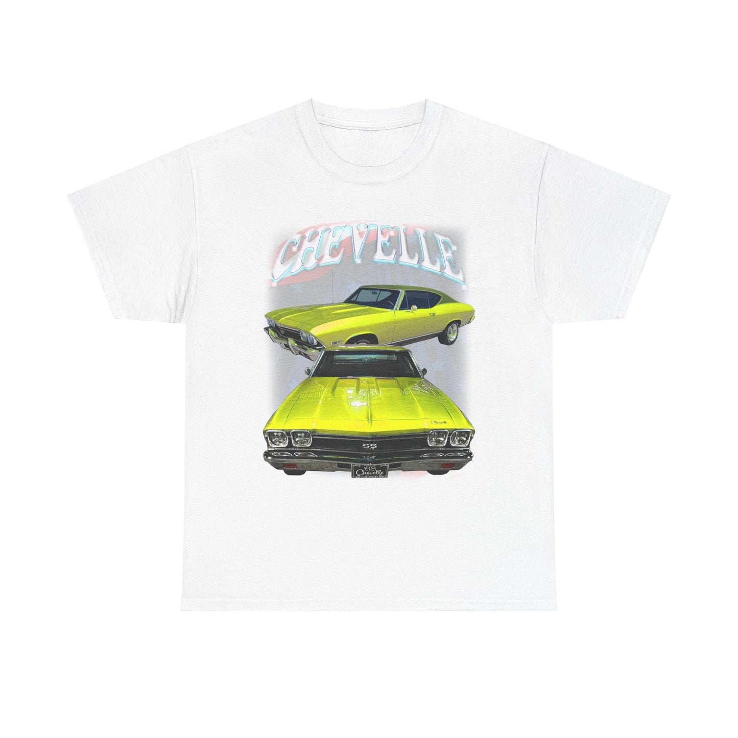 Yellow 1968 Chevelle Unisex Heavy Cotton Tee T Shirt muscle car Great Gift