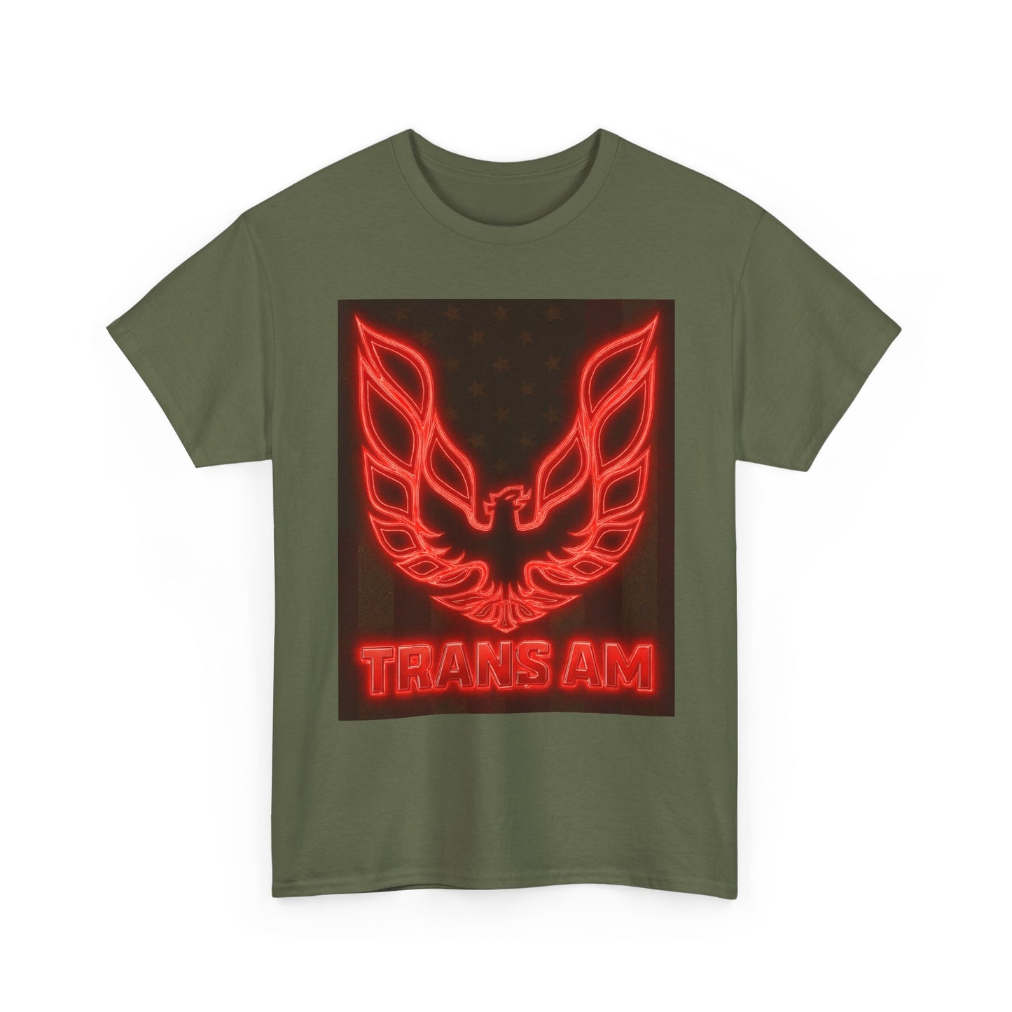 Trans Am Firebird Heavy Cotton Tee T Shirt muscle car Great Gift Red