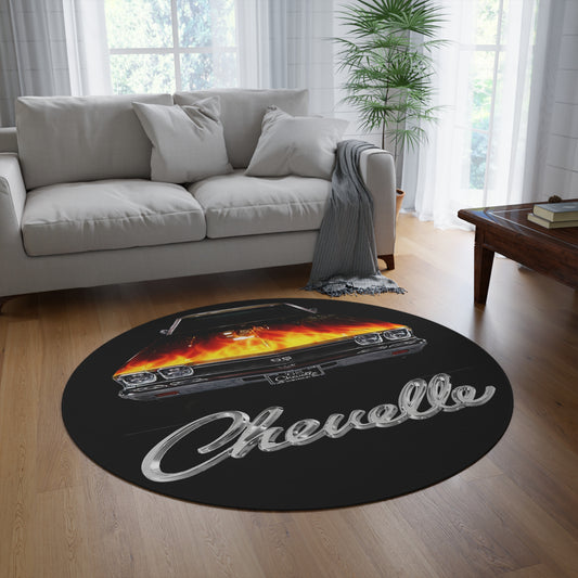 1968 Chevelle Round Rug Car Guy Gift Man Cave Office Firebird Trans Am Classic Muscle Car Guy Gift,lover,Camaro,hot rod