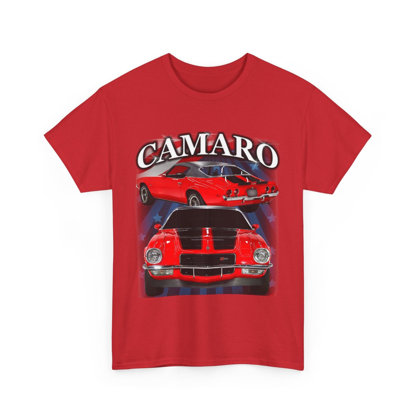 Red Black Stripe 1970 Camaro Unisex Heavy Cotton Tee T Shirt muscle car Gift