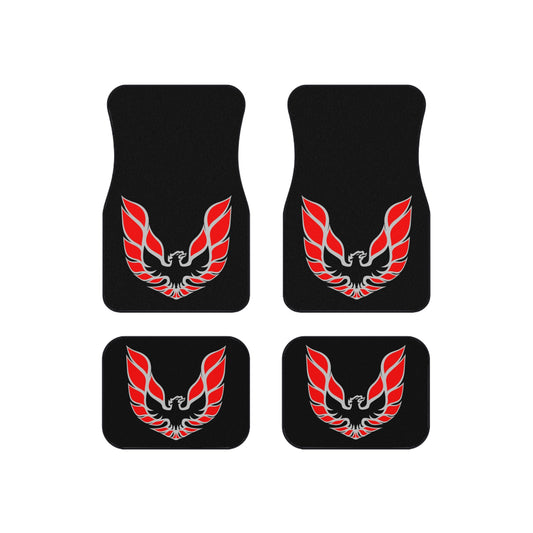 Dark Grey, WS-6 WS6, Red Logo, Firebird Trans Am, Set of 4 Car Mats,Gift