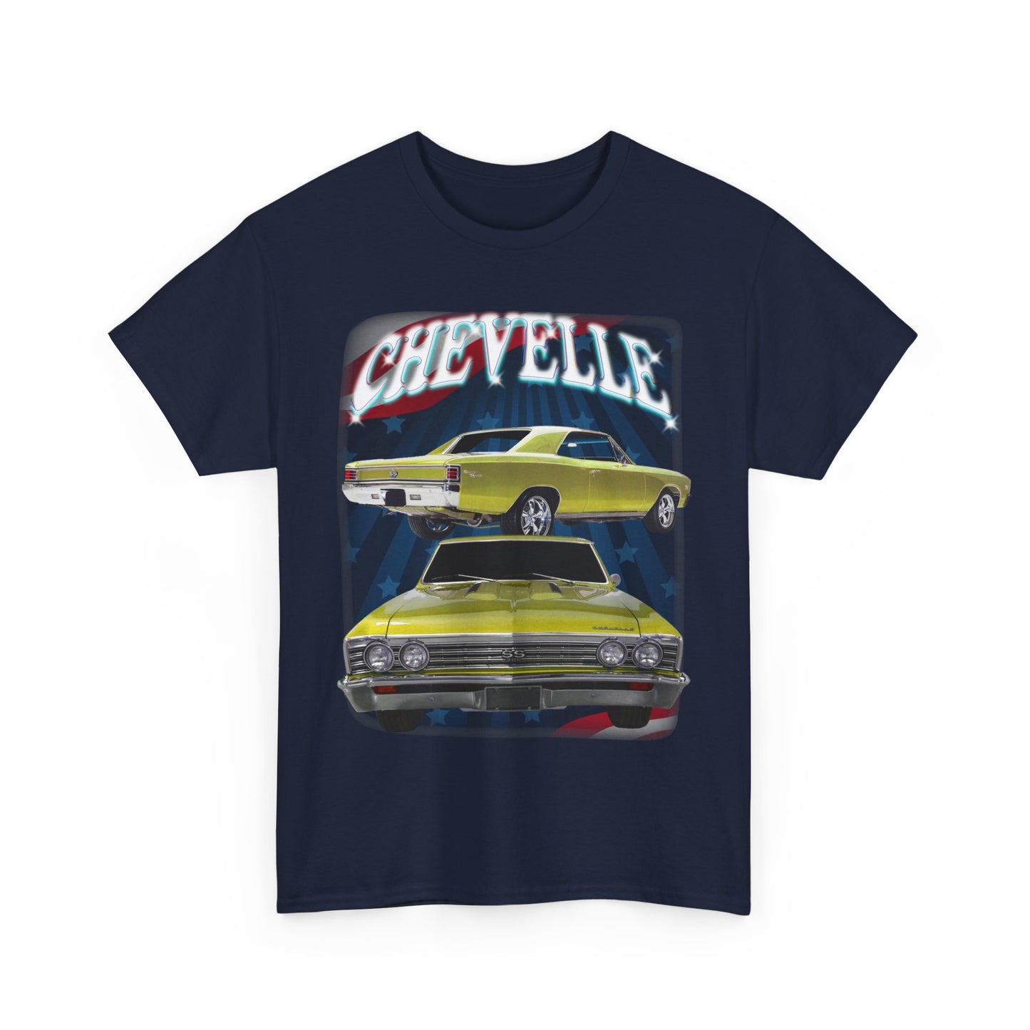 Yellow 1967 Chevelle Unisex Heavy Cotton Tee T Shirt muscle car Great Gift