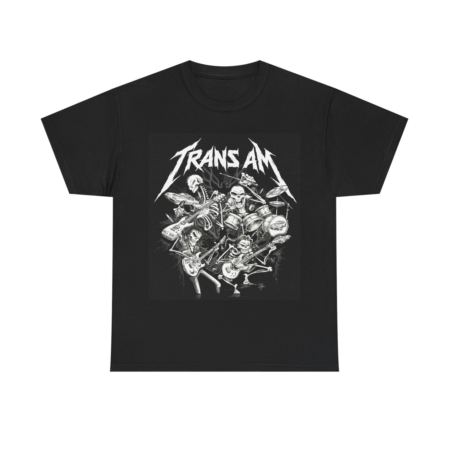 Trans AM Classic Muscle Car Guy Gift, T Shirt Tshirt Skull Guitar v1
