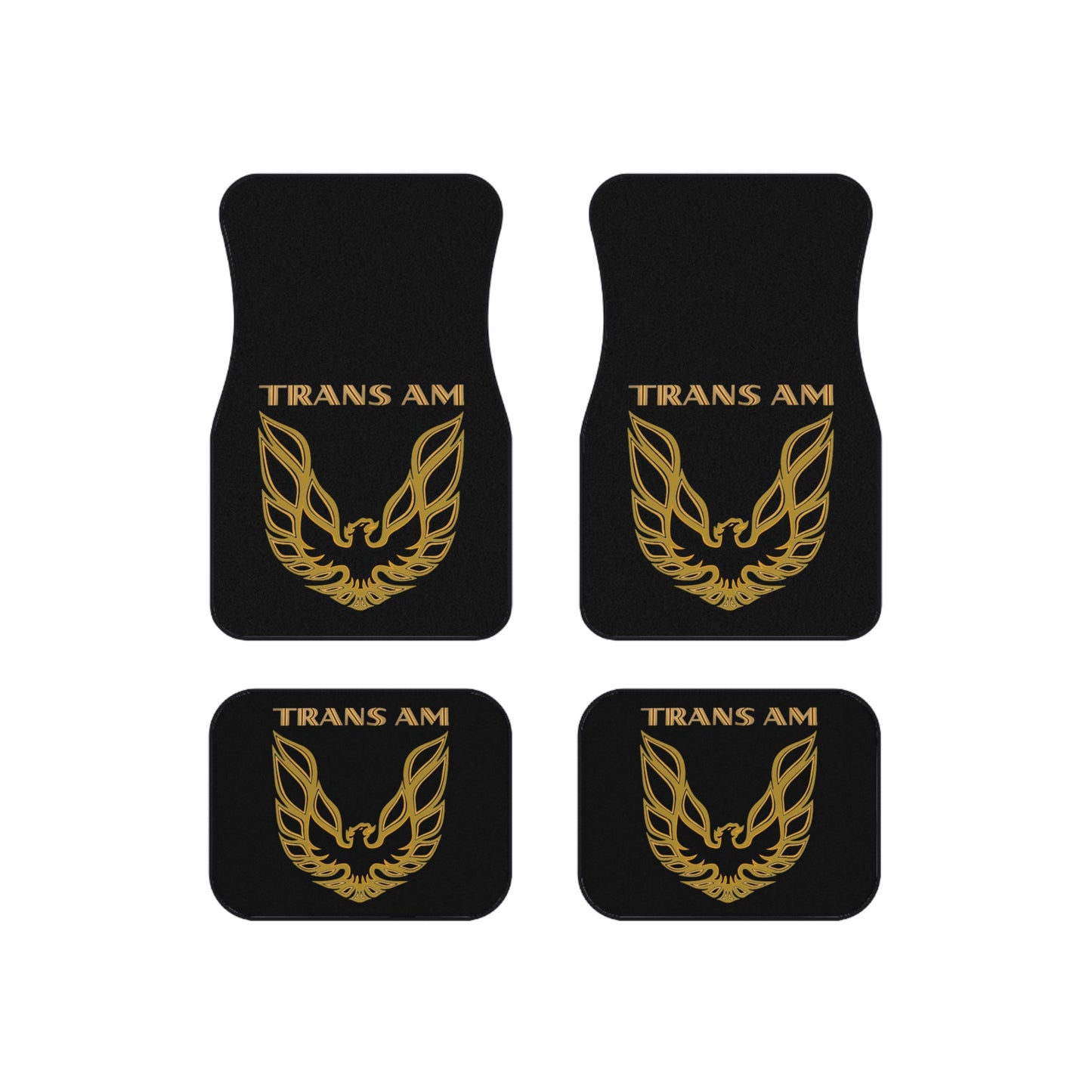 Dark Grey,WS-6 WS6,Tan Beige Logo,Firebird Trans Am,Set of 4,Car Mats,Car Gift