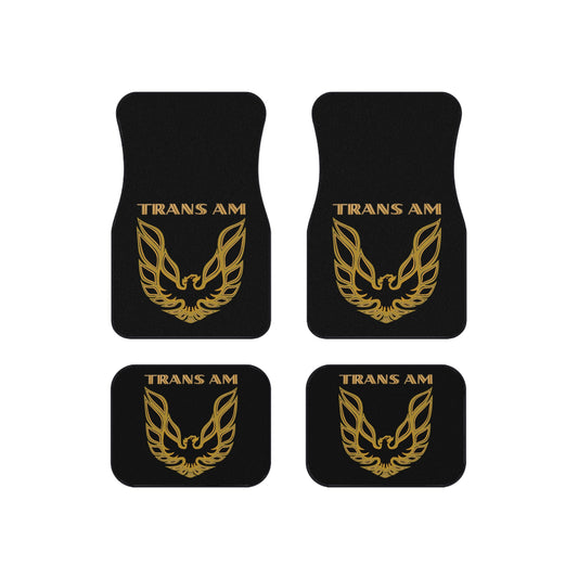 Dark Grey,WS-6 WS6,Tan Beige Logo,Firebird Trans Am,Set of 4,Car Mats,Car Gift