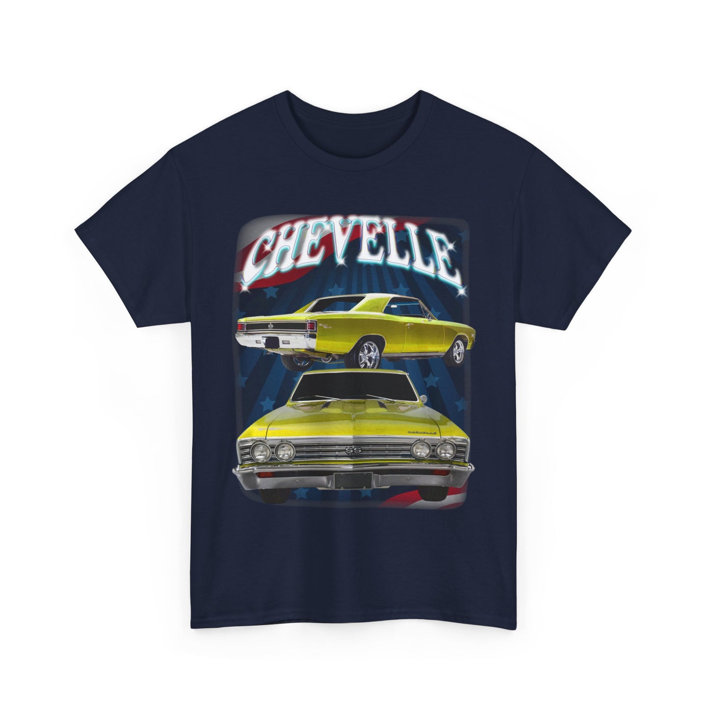 Yellow 1967 Chevelle Unisex Heavy Cotton Tee T Shirt muscle car Great Gift