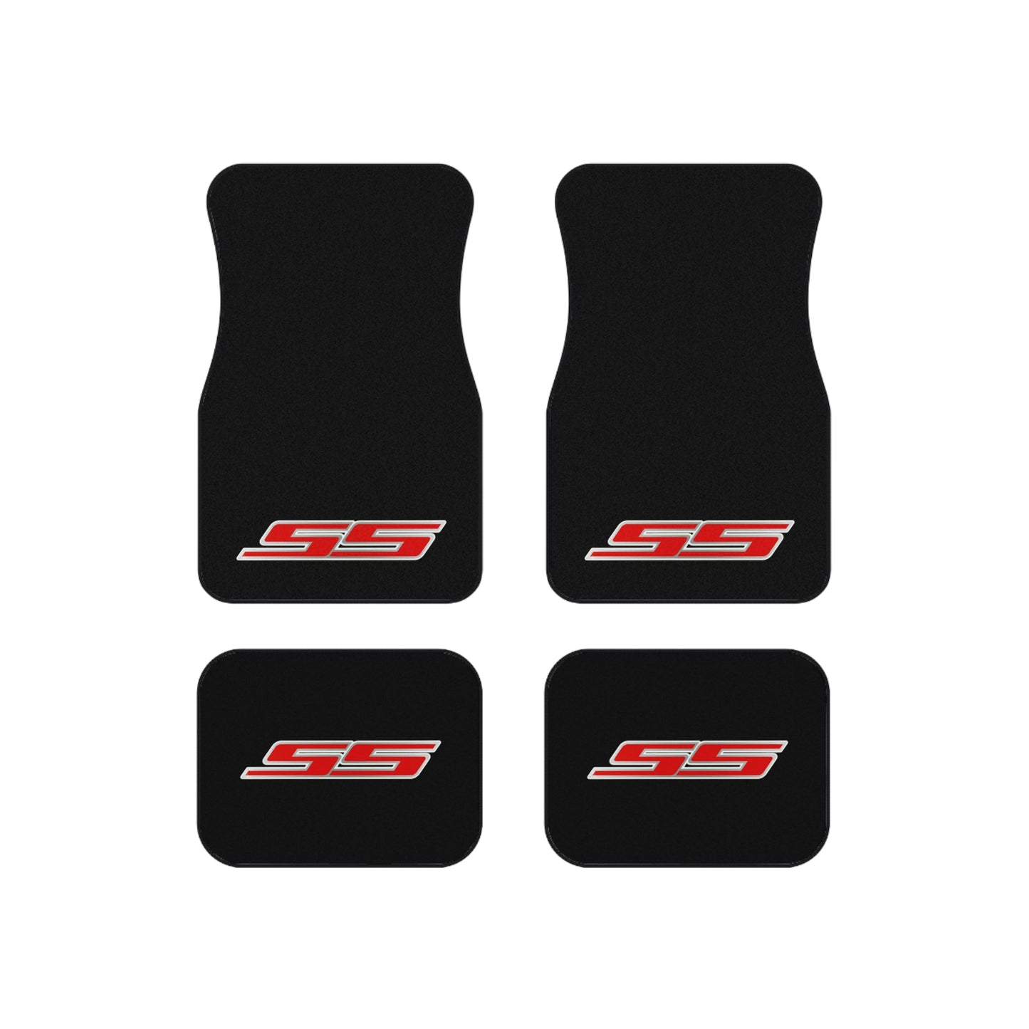 SS Logo, Camaro Silverado Corvette, Set of 4 Car Mats,Gift,Thin V1