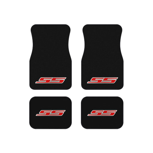 SS Logo, Camaro Silverado Corvette, Set of 4 Car Mats,Gift,Thin V1
