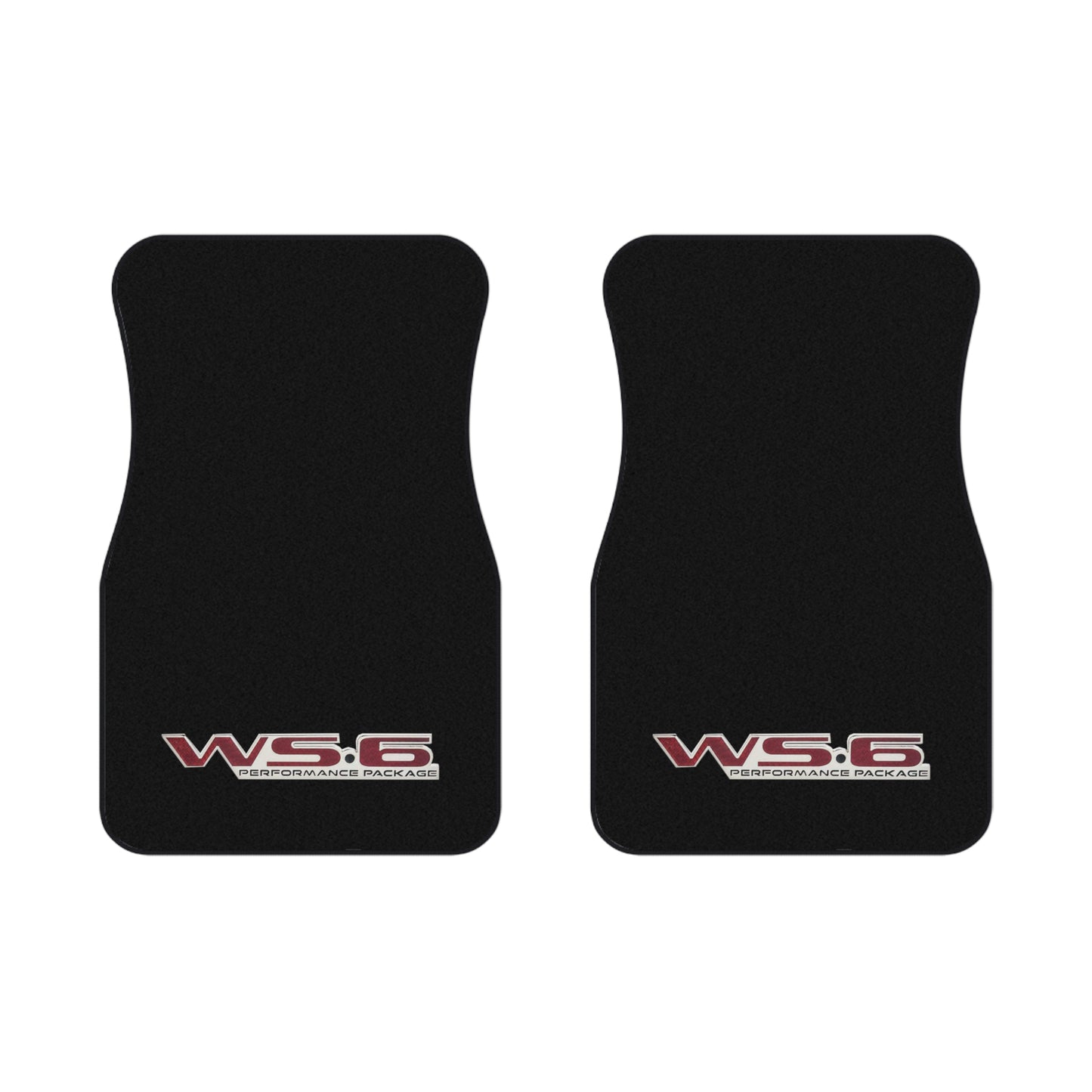 Dark Grey, WS-6 WS6, Red Logo, Firebird Trans Am, Set of 2 Mats,Muscle Car,Gift