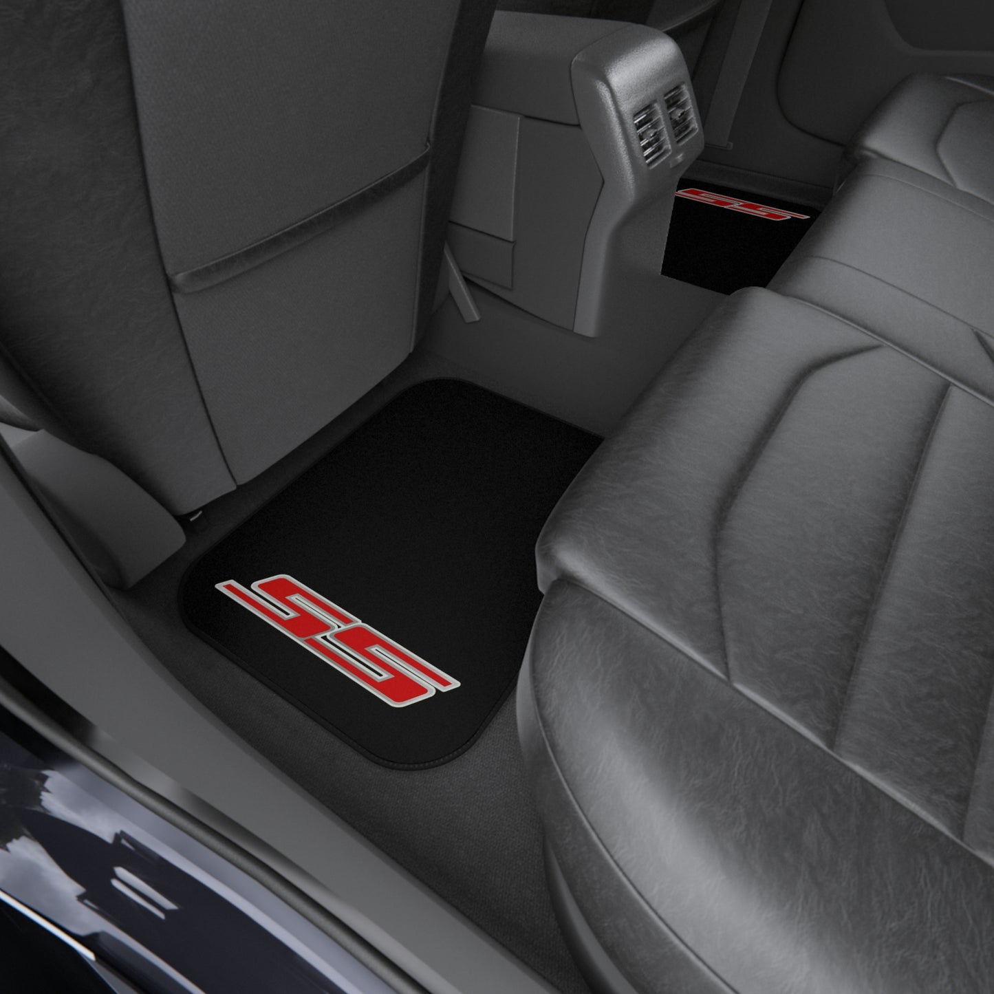 SS Logo, Camaro Silverado Corvette, Set of 4 Car Mats,Gift,Thin V2